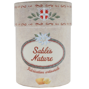 "Boîte tube Nature" - 130g de sablés nature