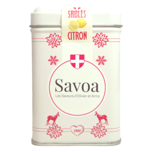 "Boîte rétro beige " - Sablés au citron