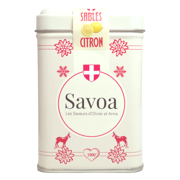 "Boîte rétro beige " - Sablés au citron