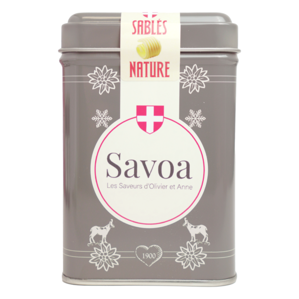 "Boîte rétro grise" - Sablés nature